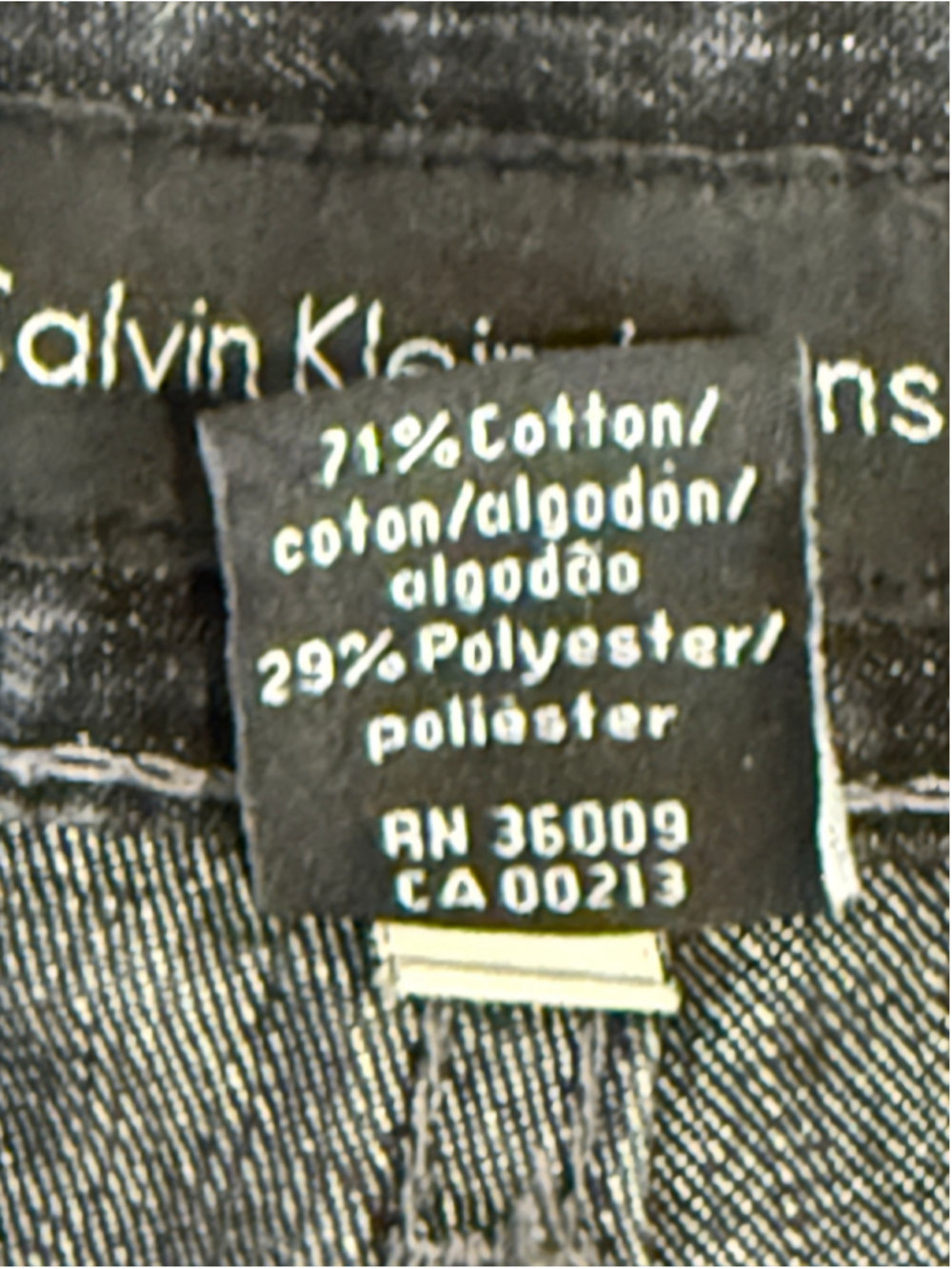 Calvin Klein Jeans Men’s Black Straight Leg Denim Jeans Size 36 Charcoal Wash - Picture 7 of 10